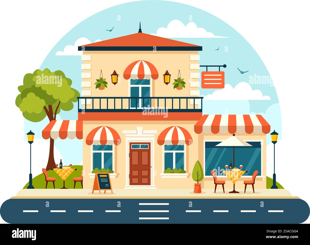 Illustration vectorielle de restaurant espagnol avec divers de menu alimentaire plat plat recette typique et cuisine dans la conception de fond de dessin animé plat Illustration de Vecteur