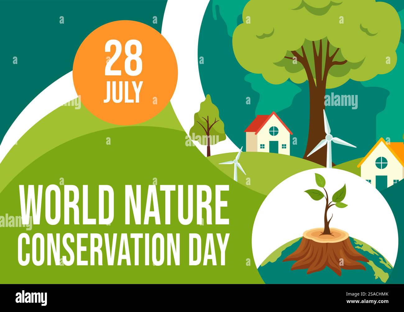 Journée de la conservation de la nature fond des médias sociaux Flat Cartoon Hand Drawn Templates illustration Illustration de Vecteur Journée de la conservation de la nature fond des médias sociaux Flat Cartoon Hand Drawn Templates illustration Illustration de Vecteur