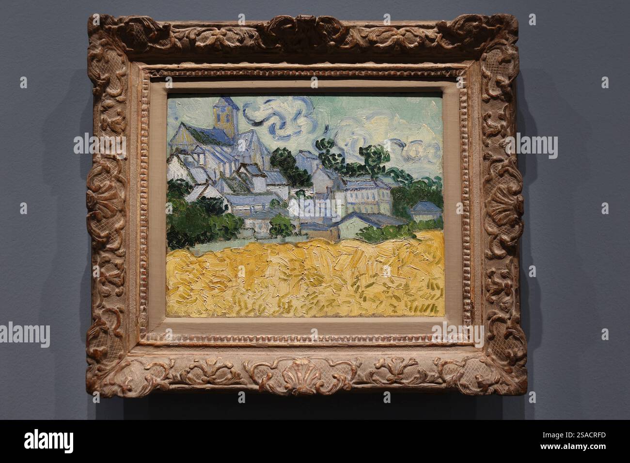 Musée d'Orsay, Paris, France. Vincent Van Gogh. Vue d'Auvers-sur-Oise, huile sur toile, 1890 Banque D'Images