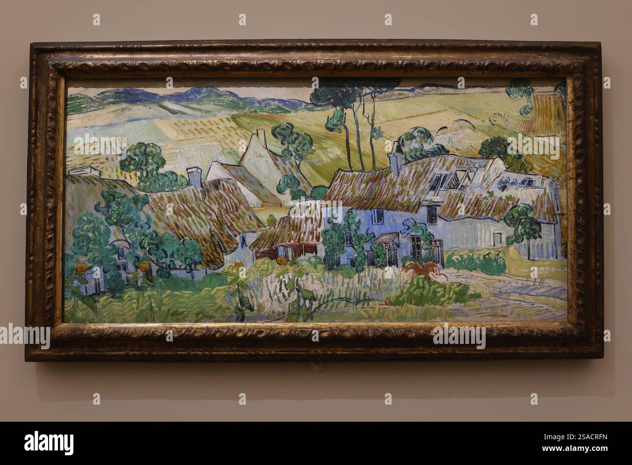 Musée d'Orsay, Paris, France. Vincent Van Gogh. Fermes près d'Auvers-sur-Oise, huile sur toile, 1890 Banque D'Images