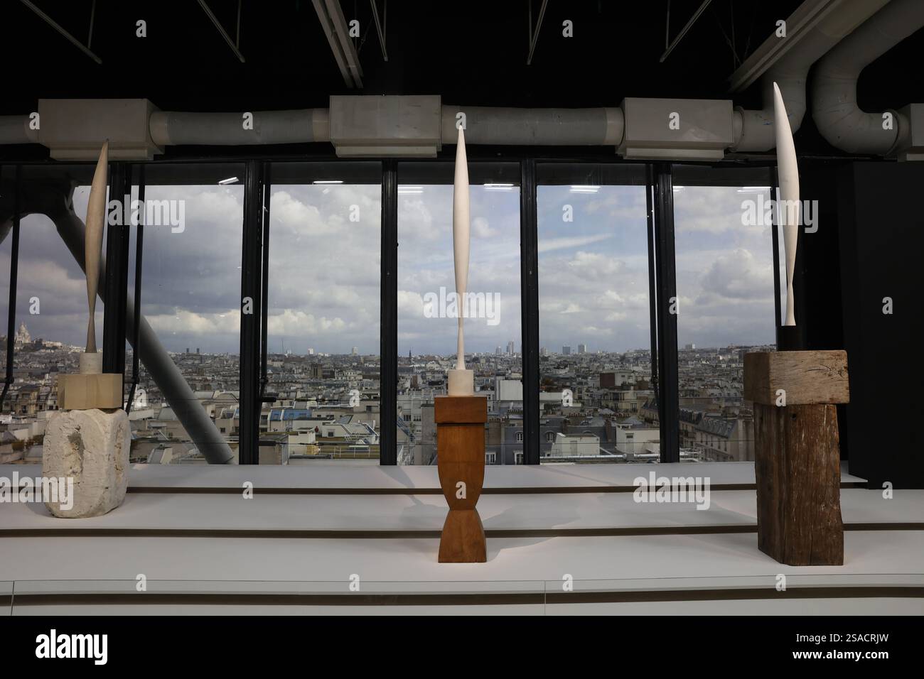 Exposition Brancusi au centre Pompidou, Paris, France Banque D'Images