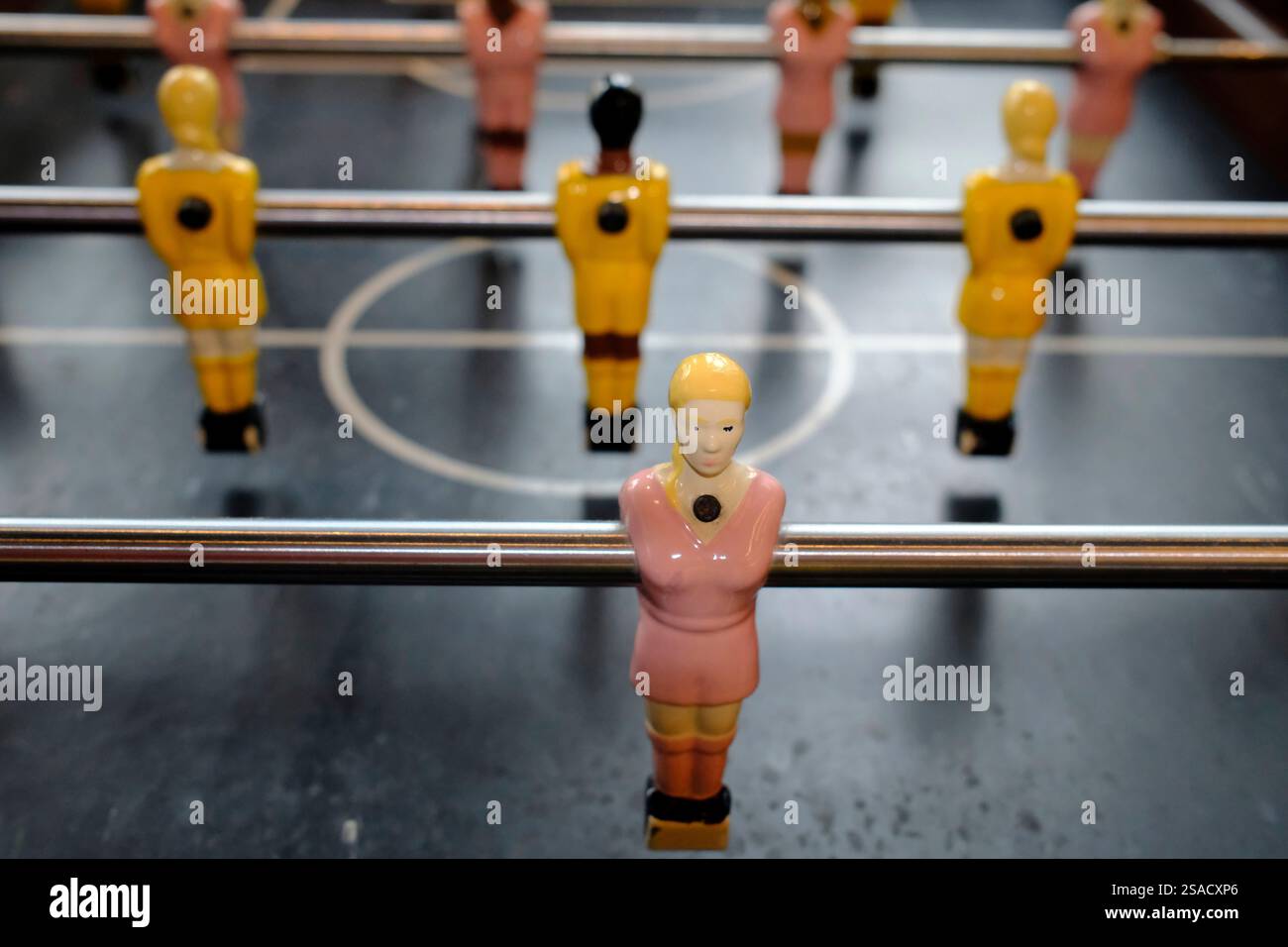 Fauteuil avec un coussin décoré d'une tête de chien. Salon. Lisbonne. Portugal. Banque D'Images