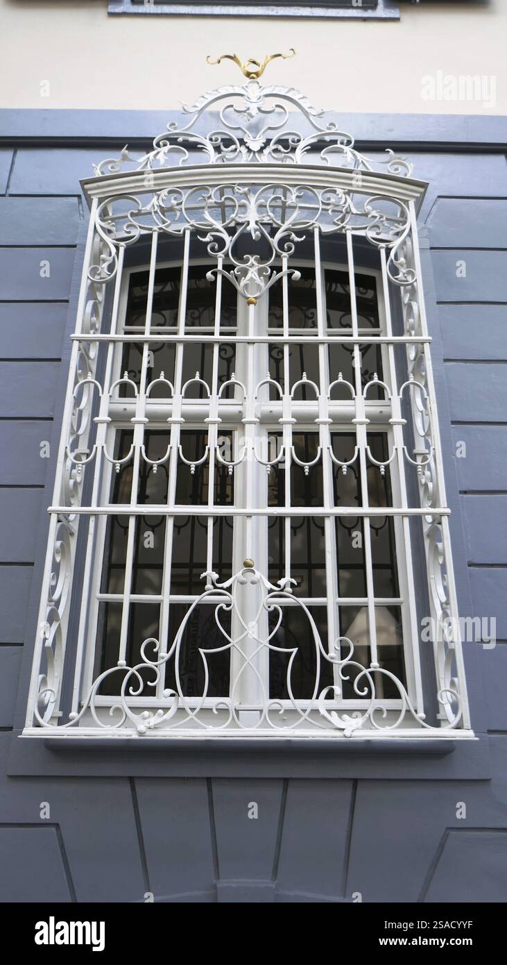 Fenêtre de grange à barreaux fer forgé / rouille style antique 81cm (g