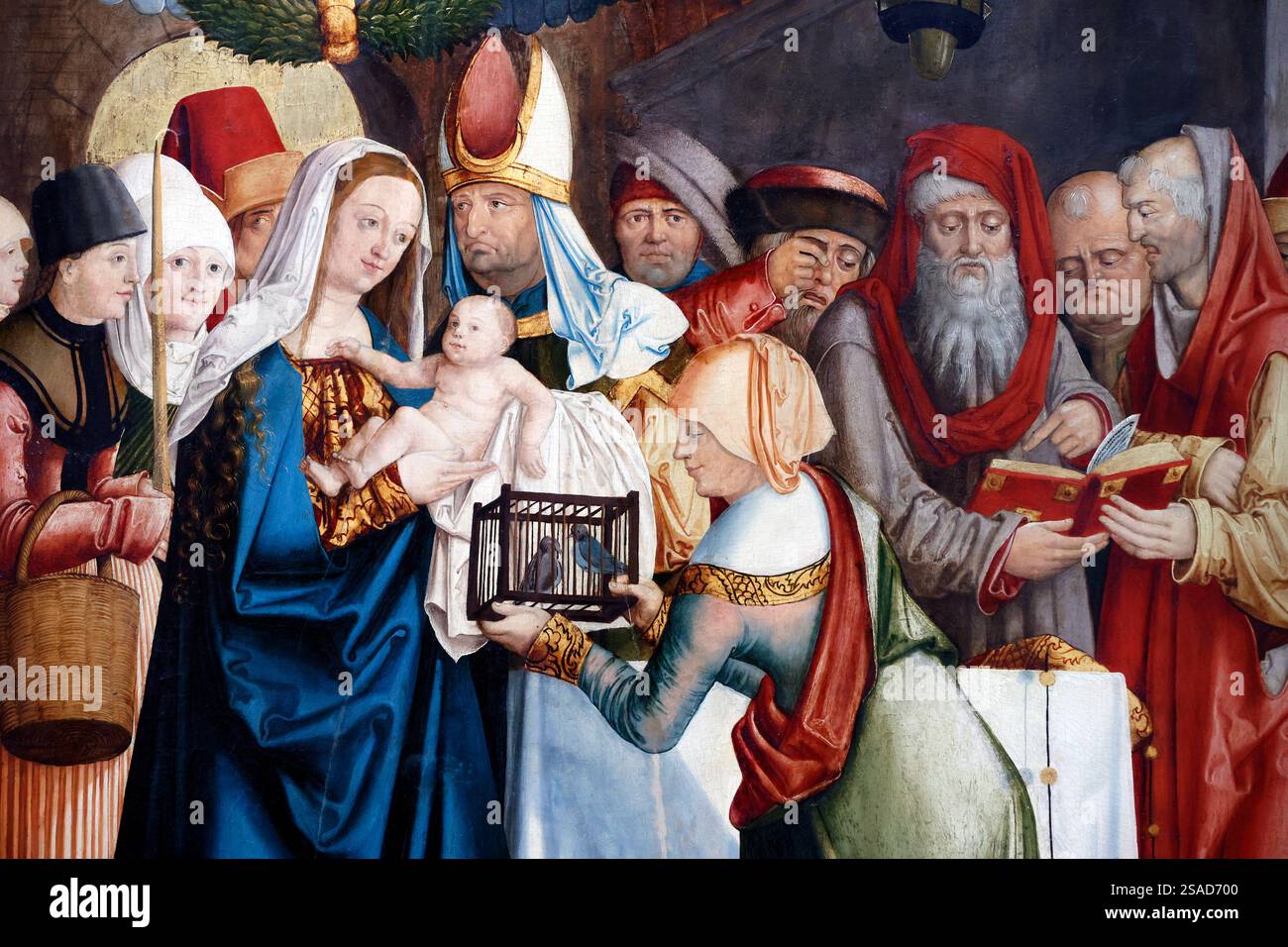 Musée Germanisches. Église notre-Dame avec des scènes de la vie de la Vierge. Présentation de Jésus dans le temple. Barthel BEHAM (1502-1540) ; Nurember Banque D'Images