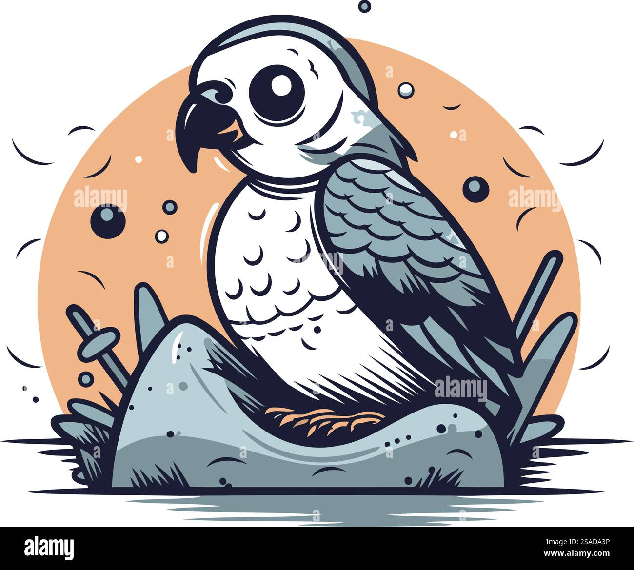 Pigeon assis sur un nid. Illustration vectorielle d'un oiseau. Illustration de Vecteur Pigeon assis sur un nid. Illustration vectorielle d'un oiseau. Illustration de Vecteur