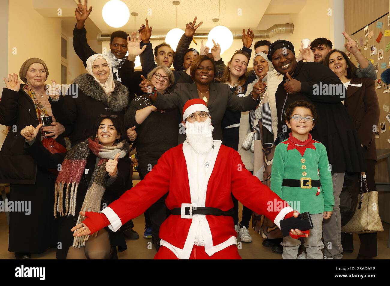 Fête de Noël à la Maison Bakhita, Paris, France. Banque D'Images