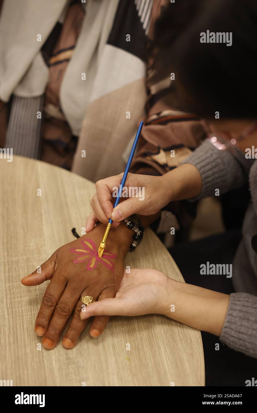 Fête de Noël à la Maison Bakhita, Paris, France. Banque D'Images