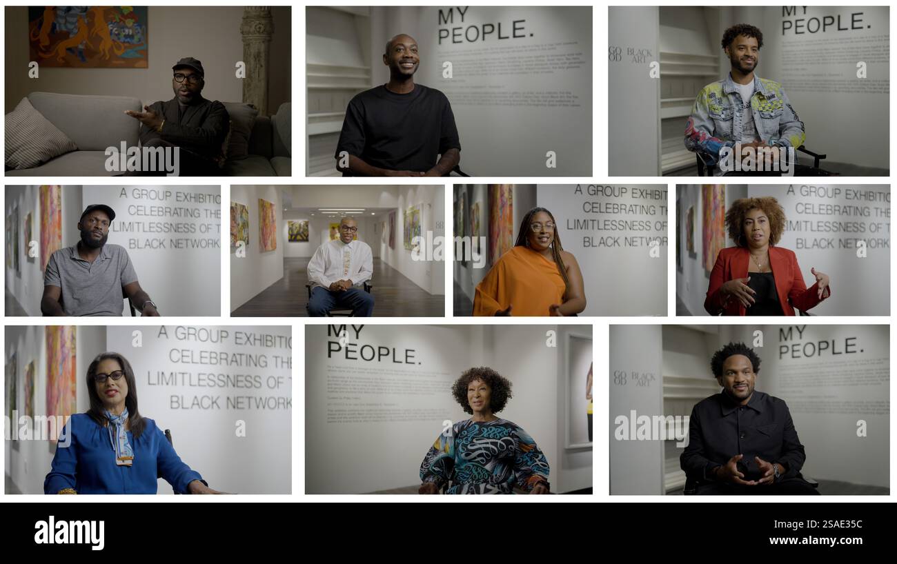 Who's Behind Black Art (2023 - ) invités collage *film - usage éditorial seulement* Voir instructions spéciales. Image CAP/TFS fournie par Capital Picture Banque D'Images