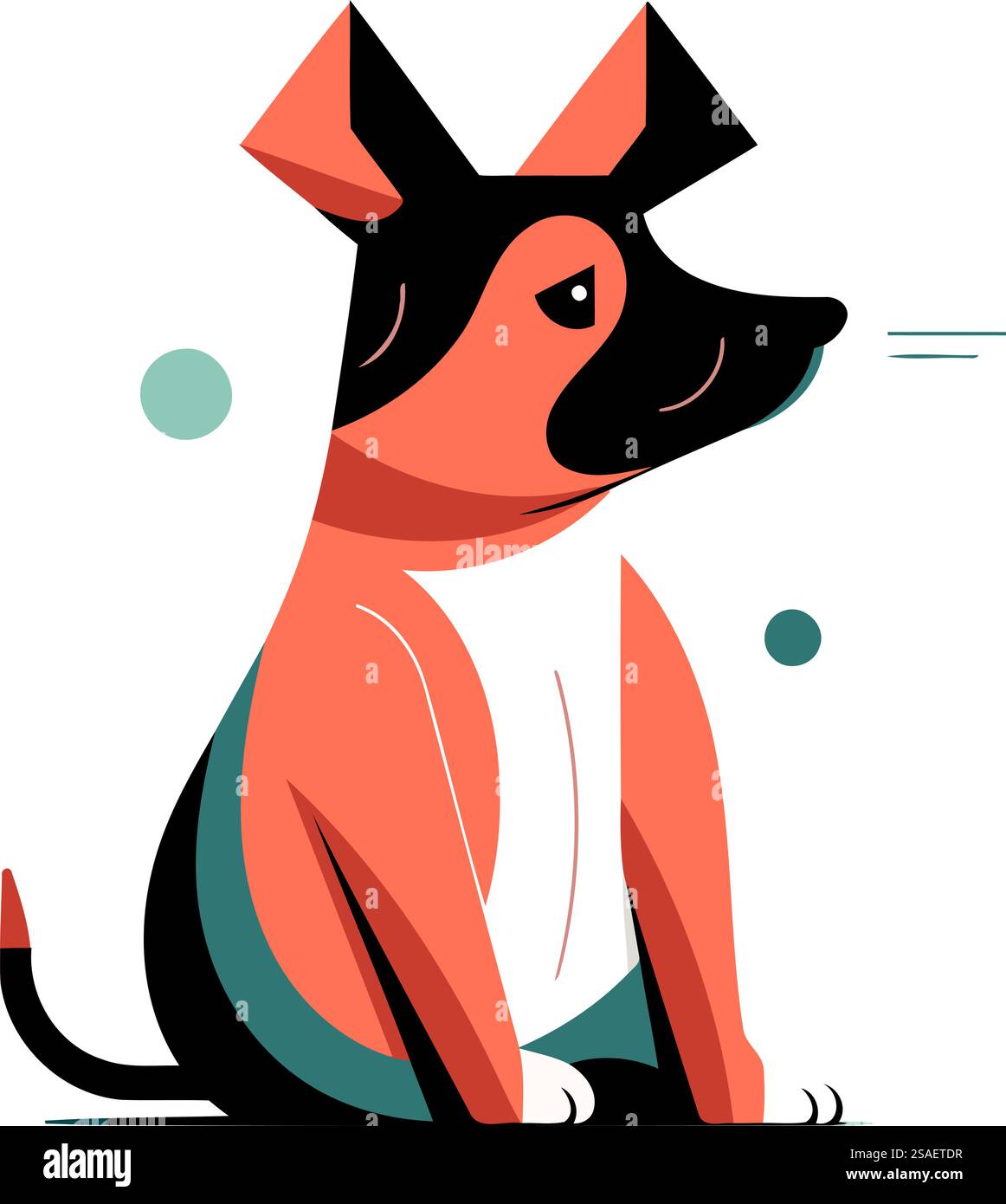 Mignon chien de dessin animé. Illustration vectorielle d'un chien. Style plat. Illustration de Vecteur