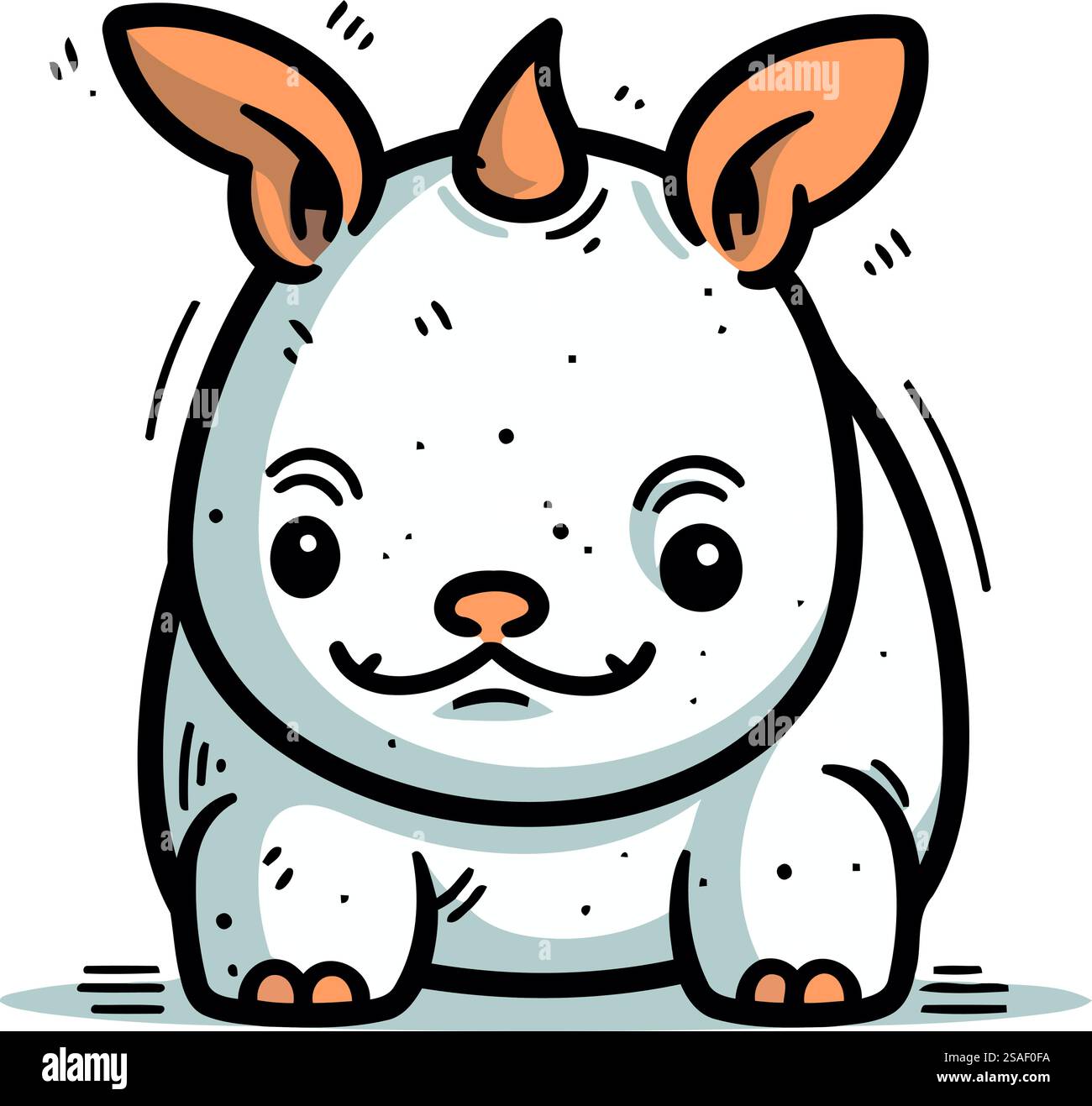 Illustration vectorielle de personnage de dessin animé lapin. Personnage animal mignon de dessin animé. Illustration de Vecteur