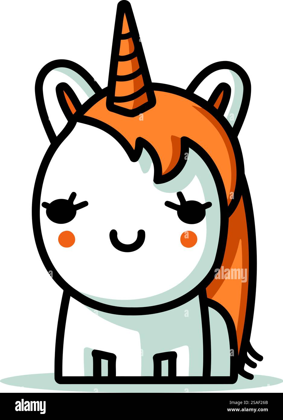 Motif de personnage licorne mignon. Illustration vectorielle dans le style de dessin animé plat. Illustration de Vecteur