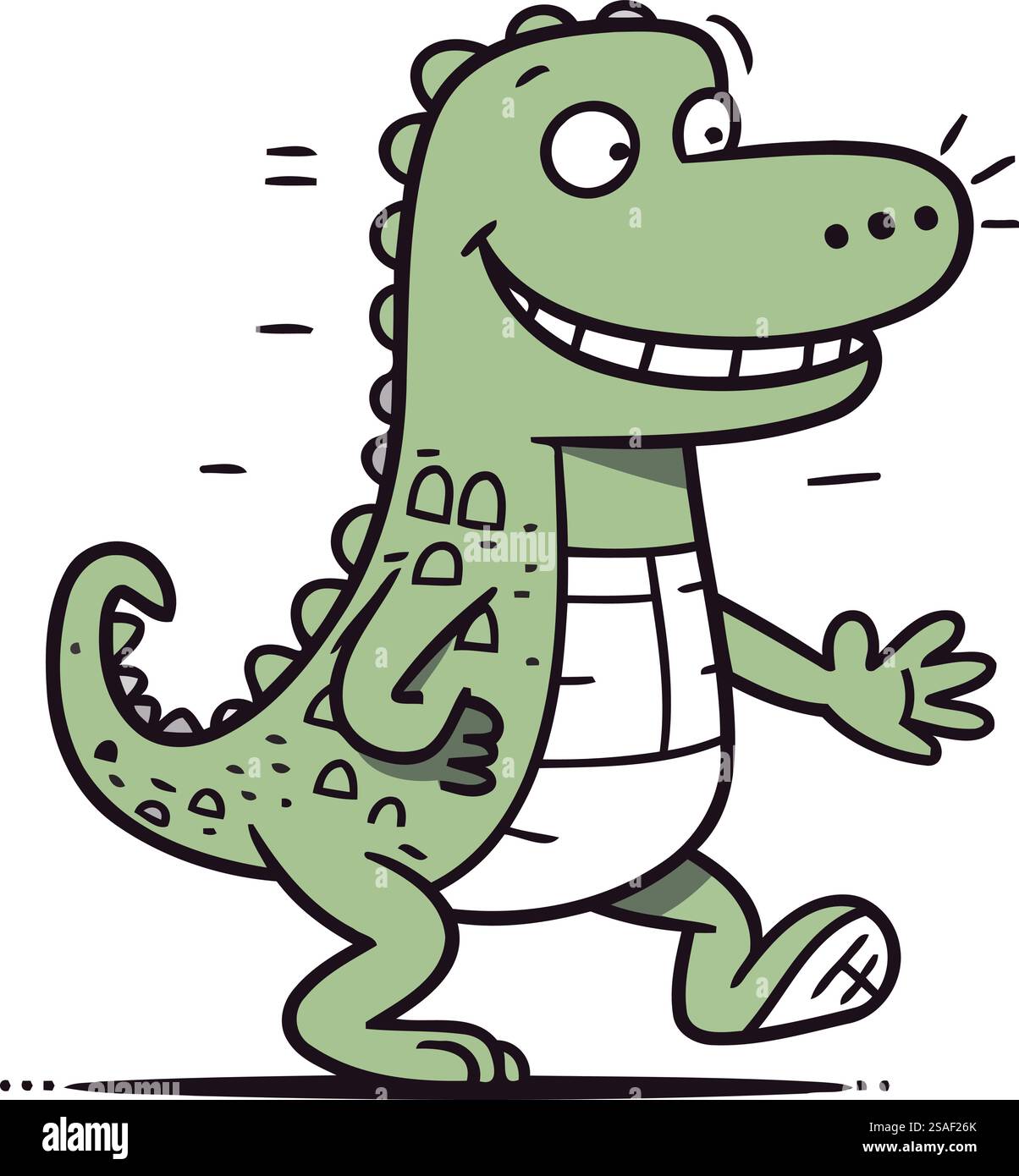 Illustration vectorielle crocodile. Mignon crocodile de dessin animé. Illustration de Vecteur