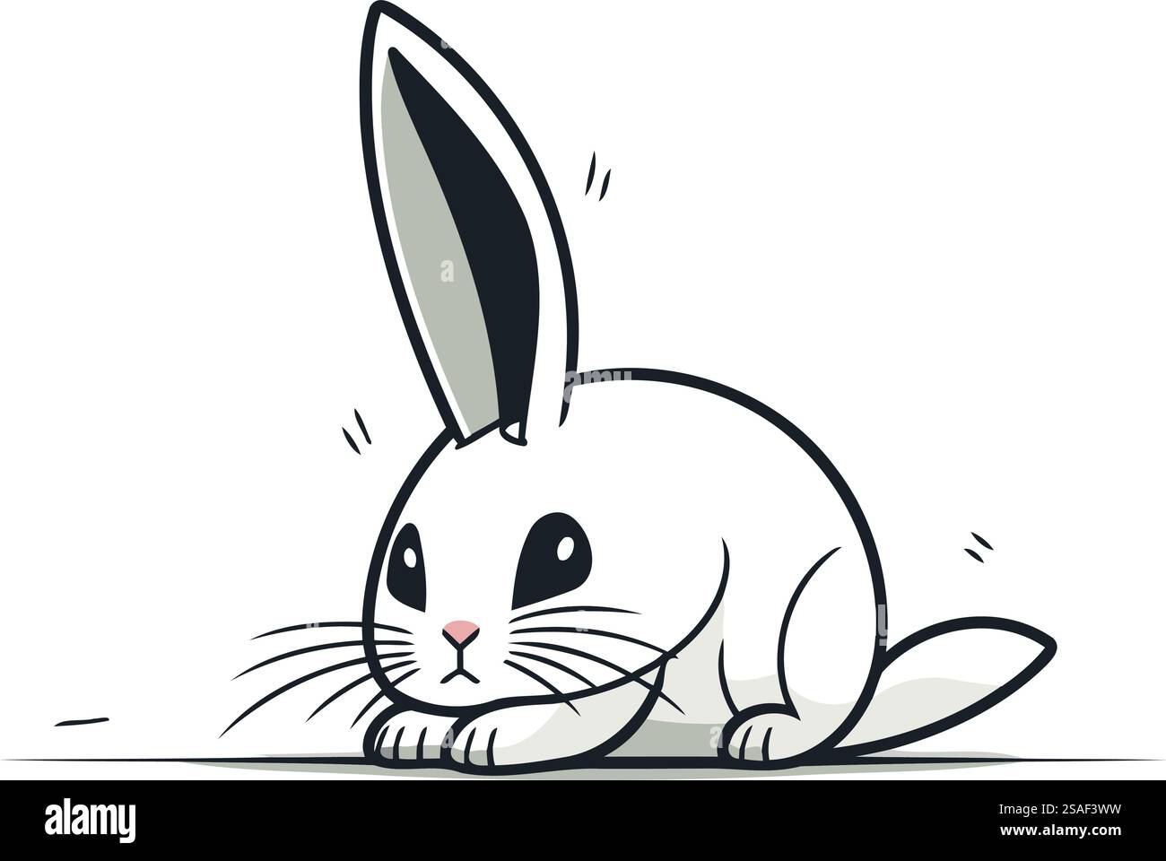 Lapin. illustration vectorielle. Mignon lapin de dessin animé. Illustration vectorielle. Illustration de Vecteur