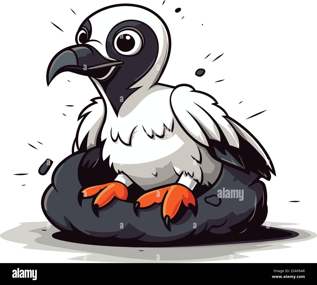 Pigeon assis sur un rocher. Illustration vectorielle d'un personnage de dessin animé. Illustration de Vecteur Pigeon assis sur un rocher. Illustration vectorielle d'un personnage de dessin animé. Illustration de Vecteur