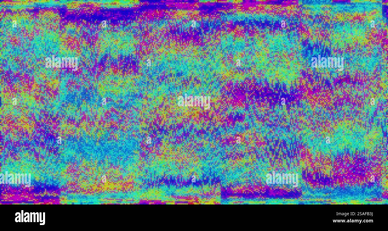 Image de bruit pixelisée colorée sur fond abstrait Banque D'Images