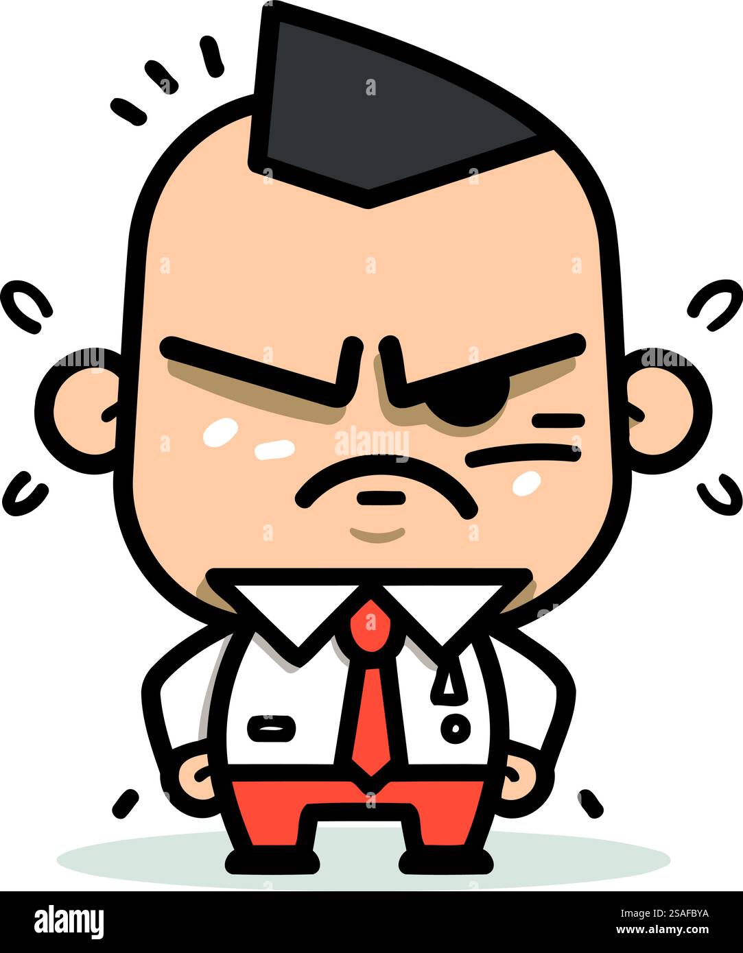 Upset Boss Cartoon Illustration vectorielle de personnage. Concept commercial. Illustration de Vecteur