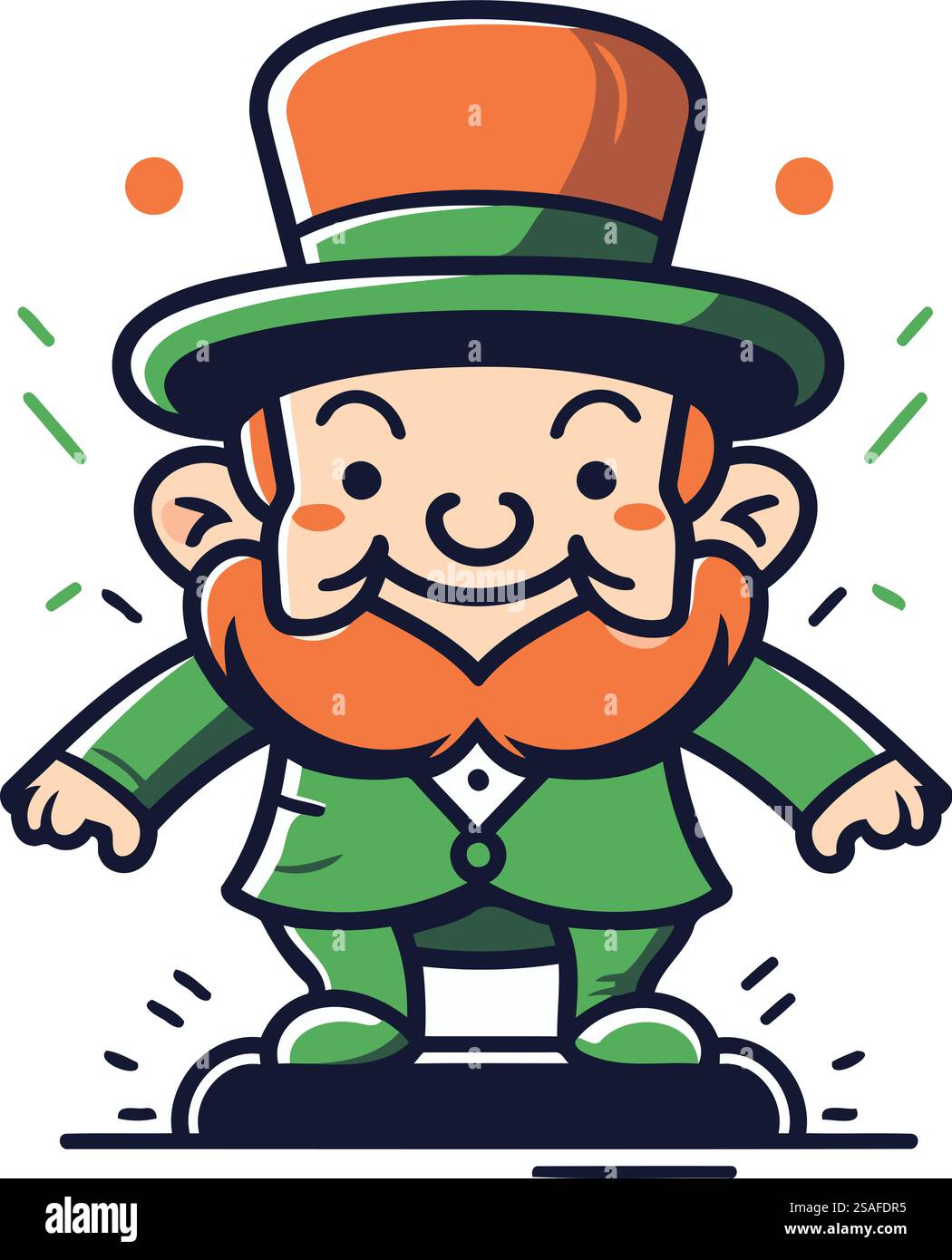Icône Leprechaun Vector. St. Illustration de dessin animé Patricks Day Illustration de Vecteur