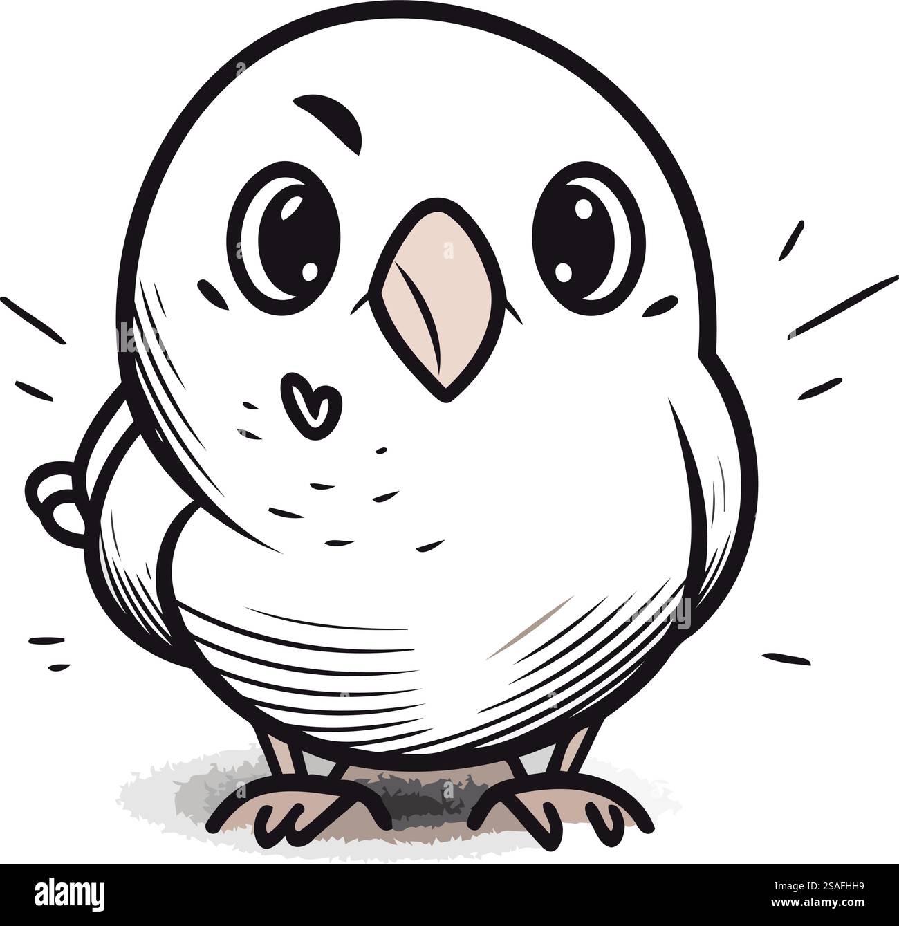 Illustration d'un chouette de bande dessinée mignon isolé sur un fond blanc. Illustration de Vecteur