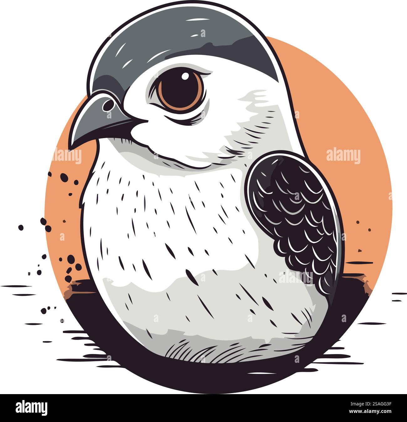 Image vectorielle d'un oiseau mignon. Illustration d'un oiseau. Illustration de Vecteur