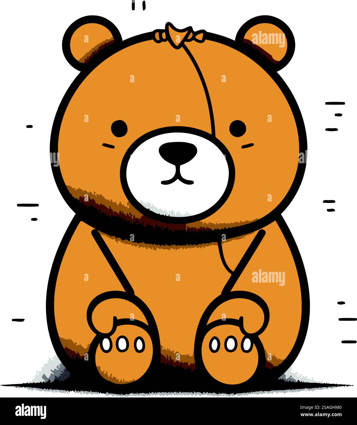 Mignon ours de dessin animé. Illustration vectorielle d'un ours en peluche mignon. Illustration de Vecteur