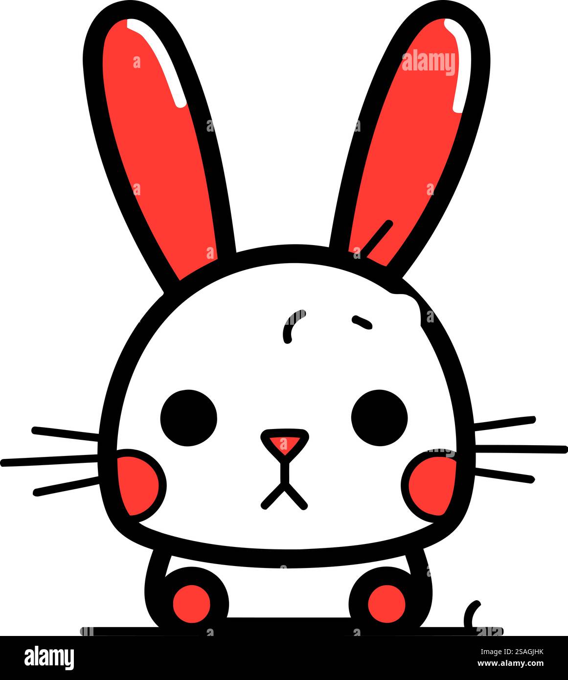 Mignon lapin de dessin animé. Illustration vectorielle d'un mignon petit lapin. Illustration de Vecteur