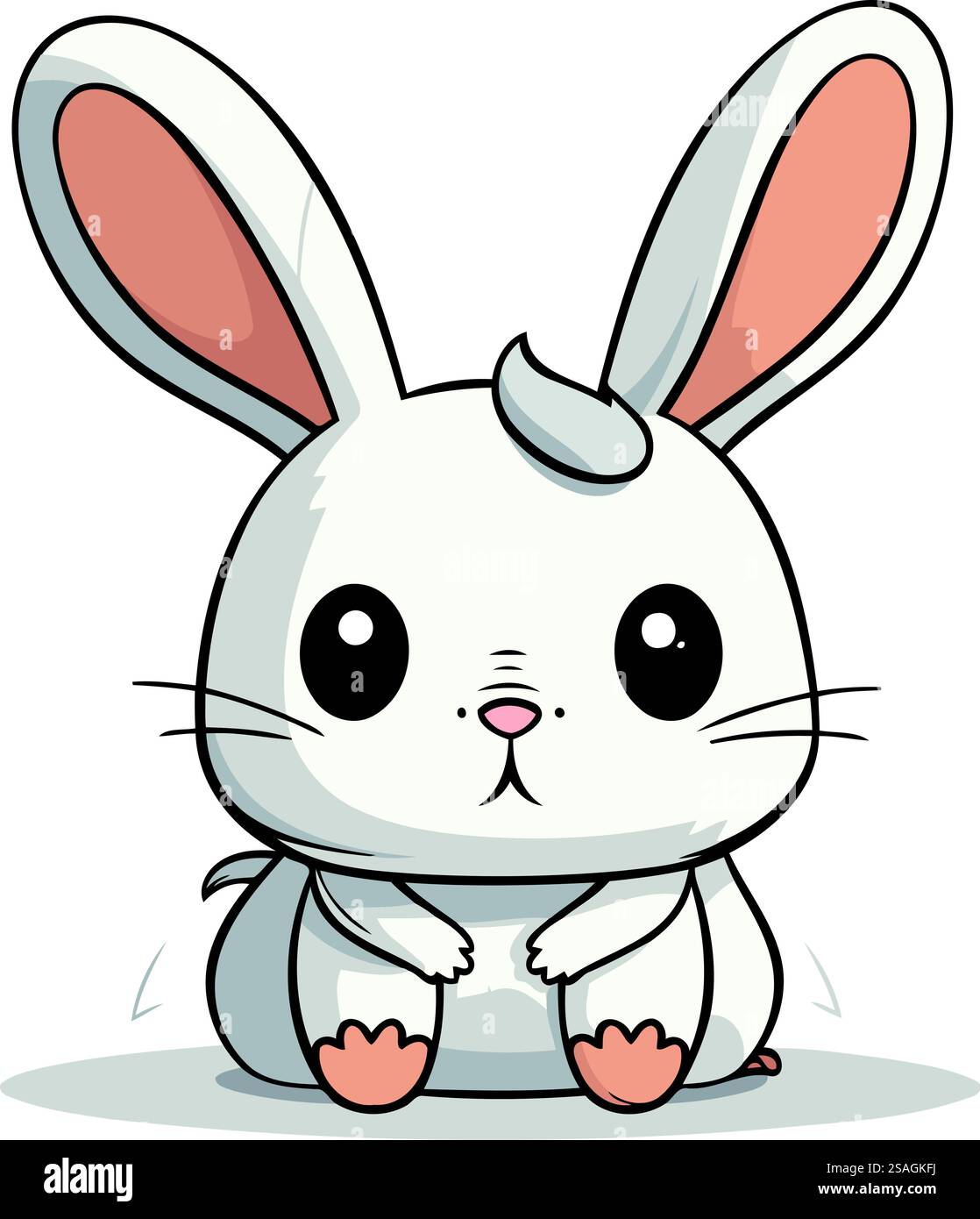 Style de dessin animé de personnage de lapin. Animal mignon. Illustration vectorielle. Illustration de Vecteur