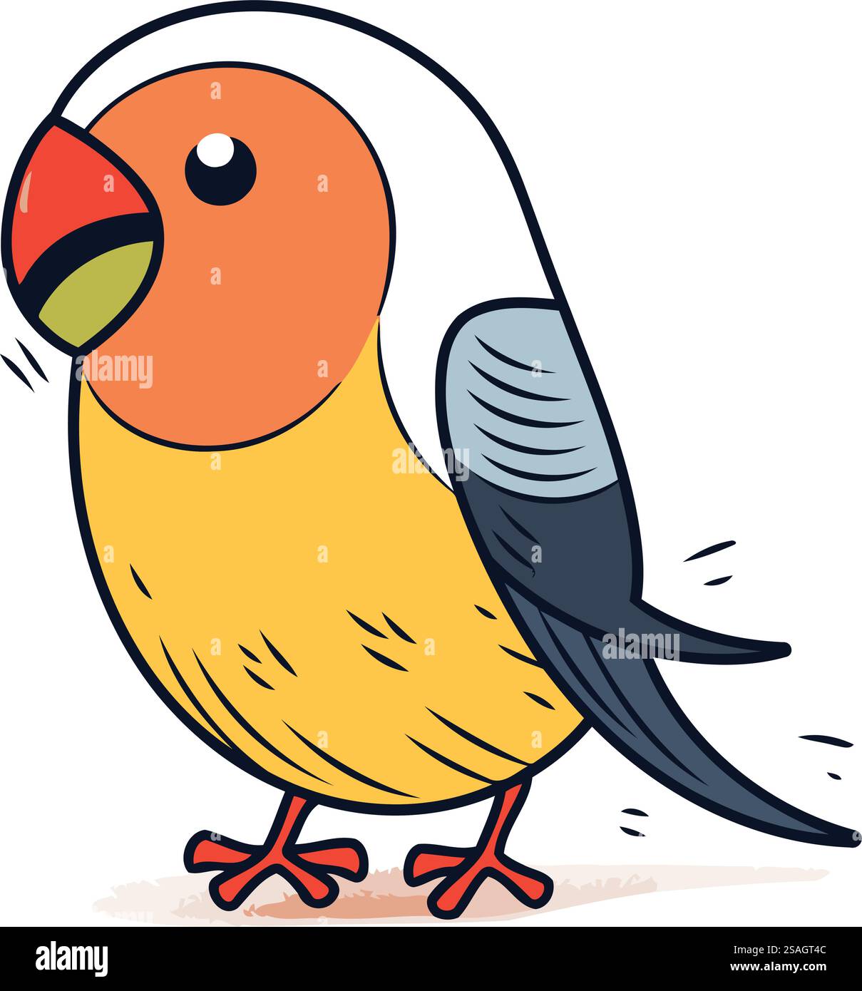 Illustration vectorielle Bullfinch. Bullfinch mignon de dessin animé. Illustration de Vecteur