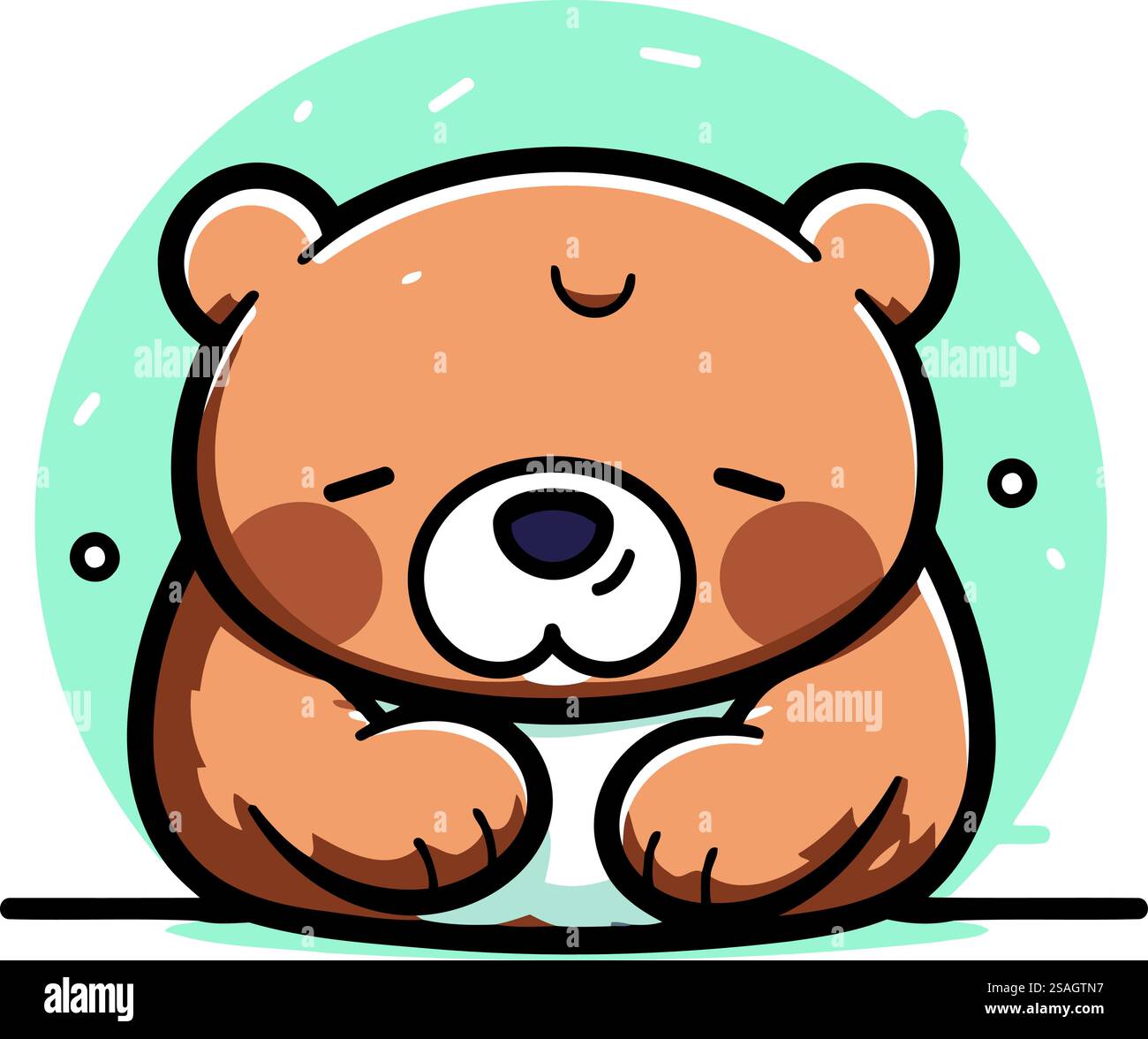 Mignon ours en peluche. Illustration vectorielle d'un ours de dessin animé mignon. Illustration de Vecteur