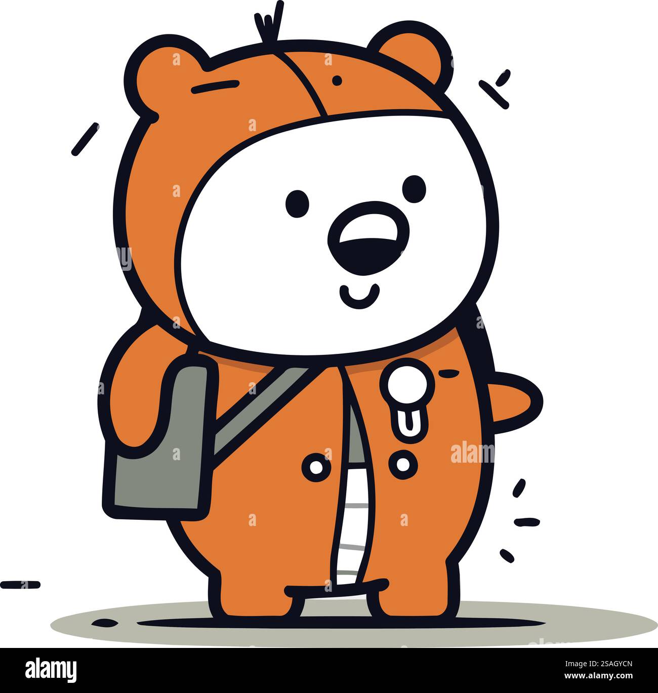 Illustration vectorielle de dessin animé d'ours mignon Illustration de Vecteur