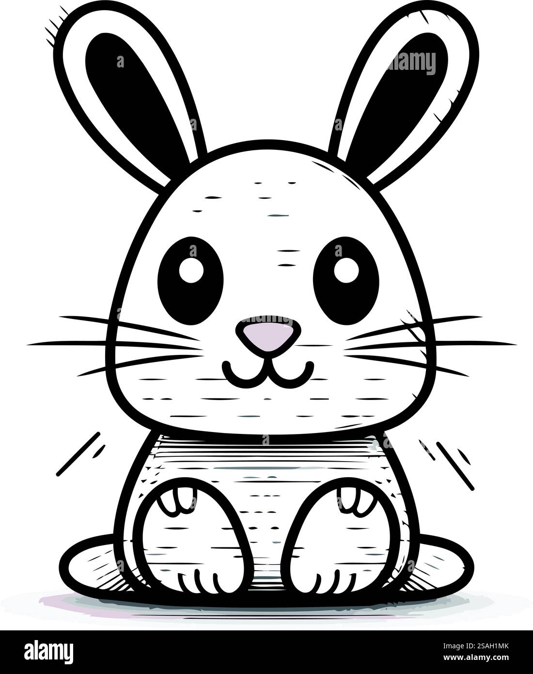 Icône Doodle lapin. illustration vectorielle. Animal de bande dessinée. Illustration de Vecteur