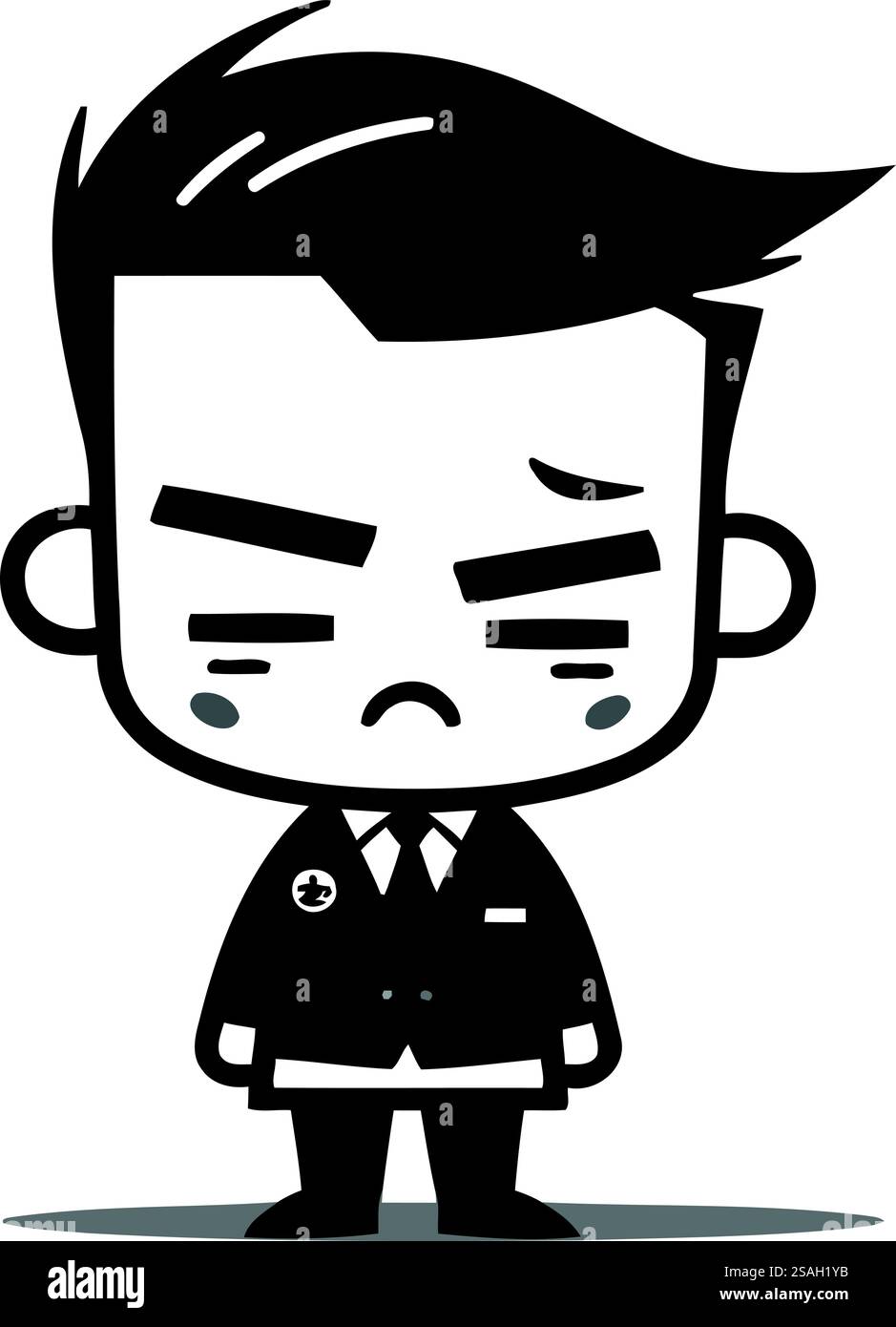Homme d'affaires en colère Cartoon Vector Illustration Illustration de Vecteur