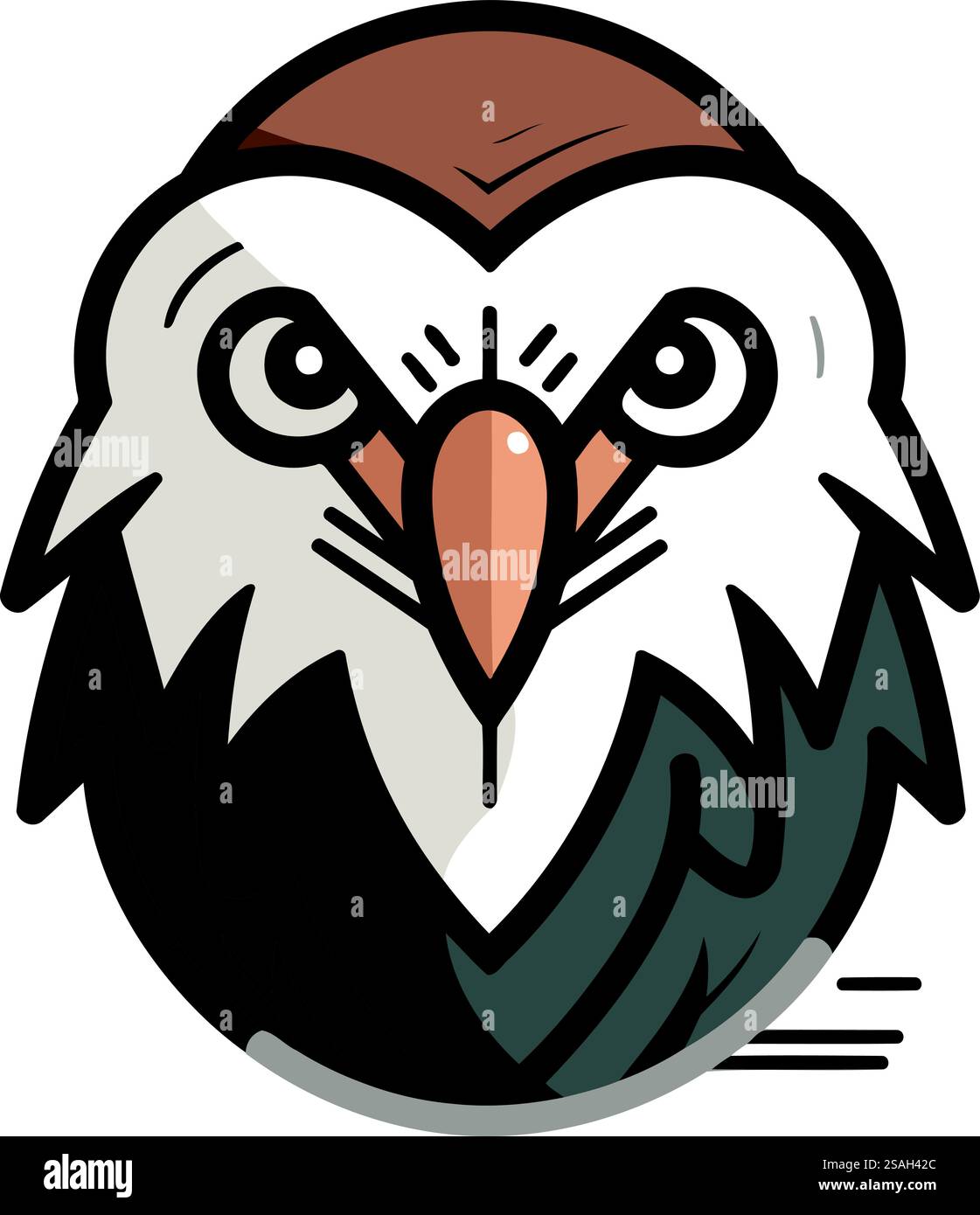 Icône vectorielle tête de hibou. Illustration vectorielle d'une tête de hibou. Illustration de Vecteur