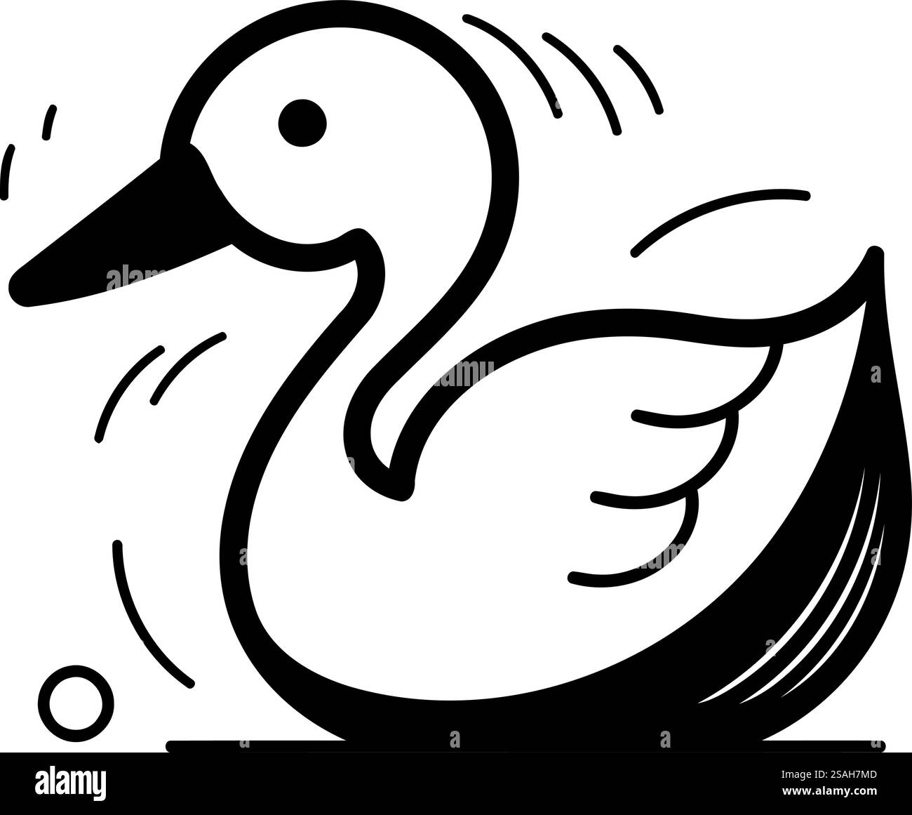 Icône de cygne. Illustration simple de l'icône vectorielle de cygne pour le web Illustration de Vecteur