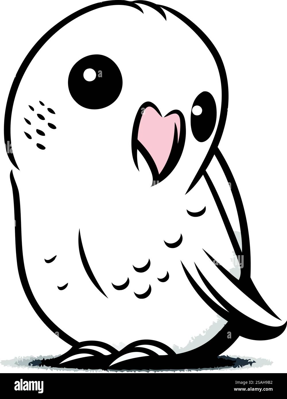 Hibou blanc sur un fond blanc. illustration vectorielle. spe 10 Illustration de Vecteur