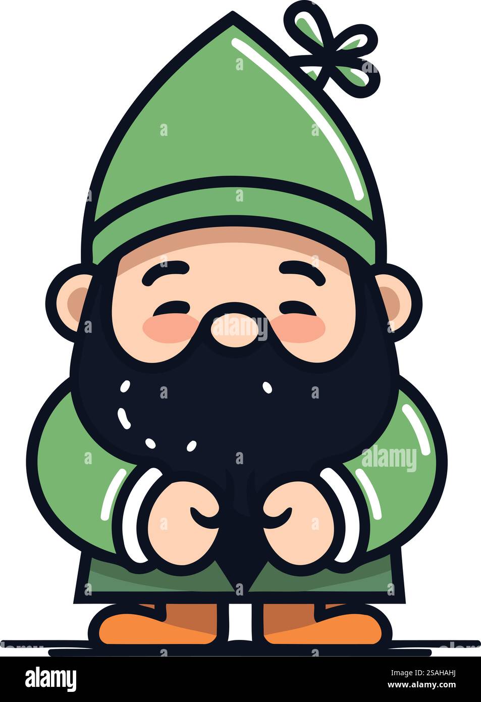 Leprechaun St. Personnage de dessin animé vectoriel Patricks Day Illustration de Vecteur