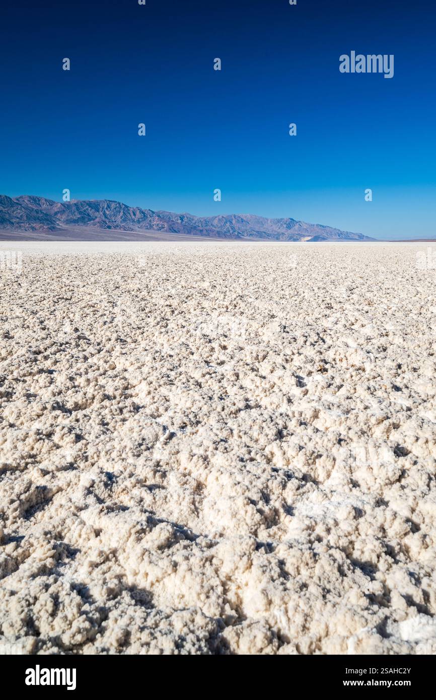 Plat salin du bassin de Badwater, parc national de la Vallée de la mort, Californie, États-Unis Banque D'Images