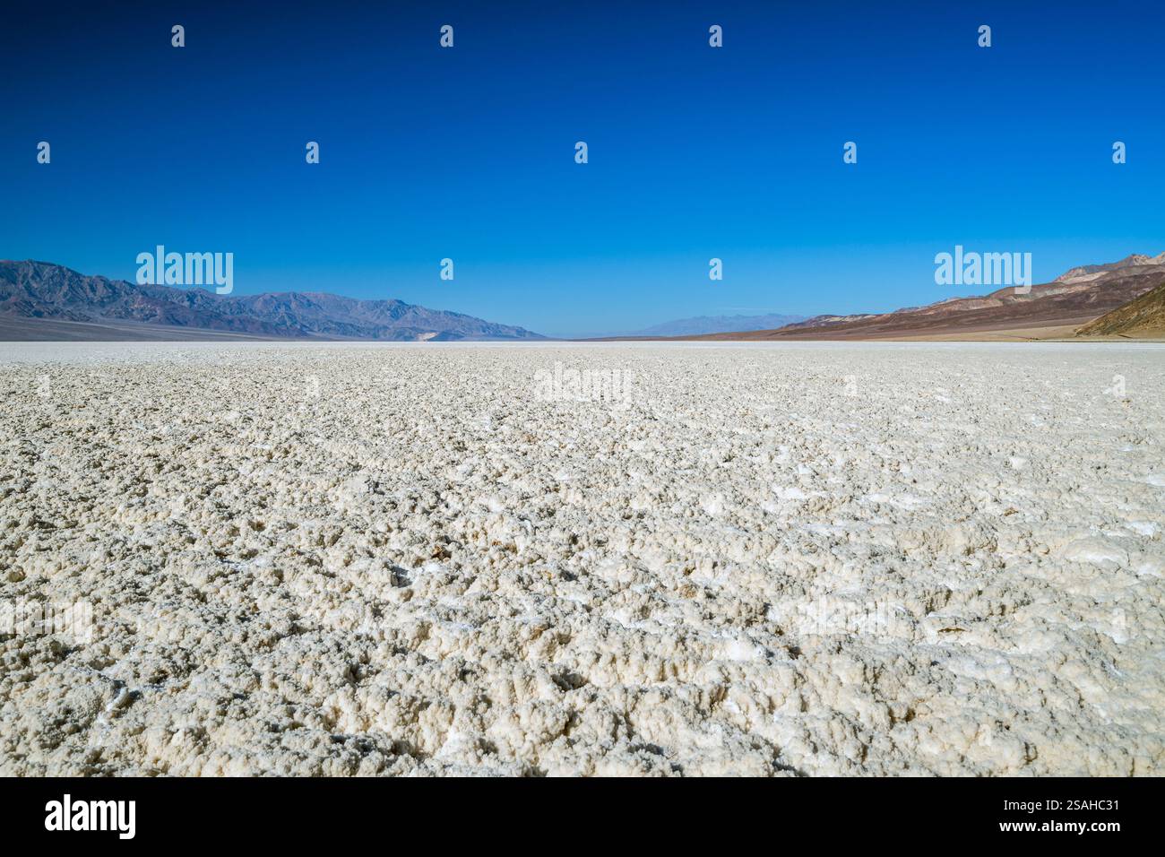 Plat salin du bassin de Badwater, parc national de la Vallée de la mort, Californie, États-Unis Banque D'Images