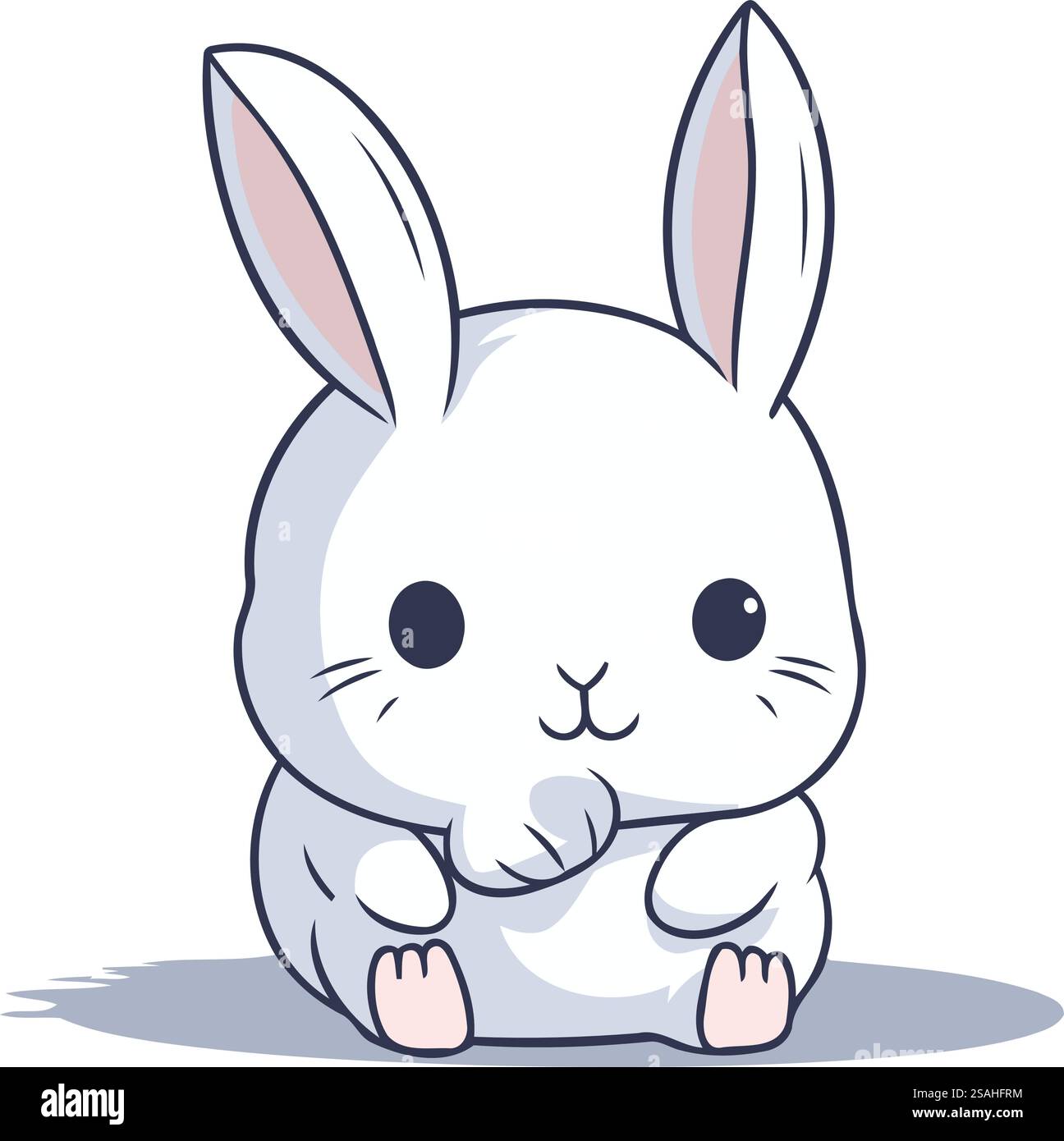 mignon petit lapin dessin animé illustration vectorielle format eps10 Illustration de Vecteur