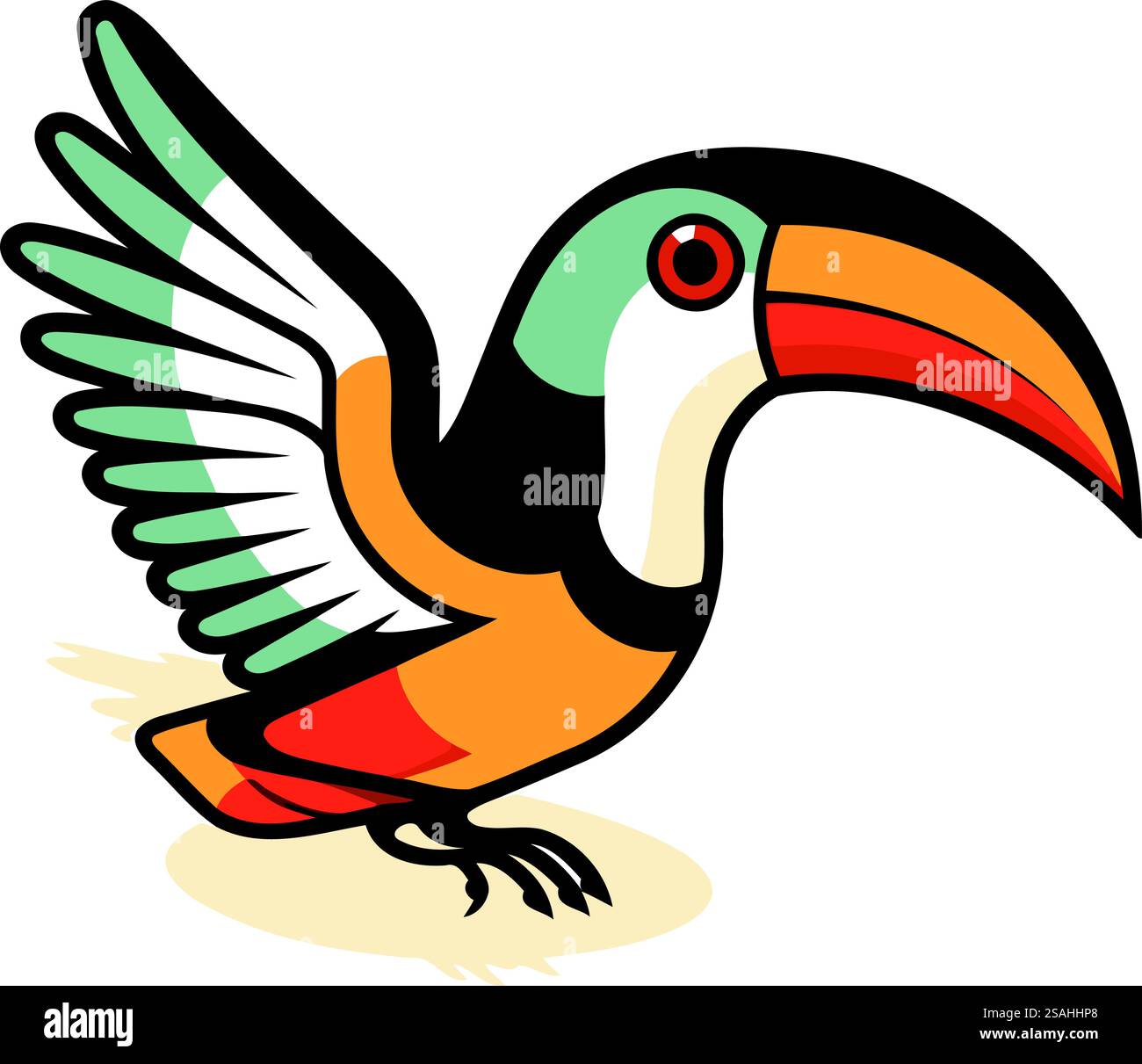 Oiseau toucan. Illustration vectorielle d'un oiseau toucan. Illustration de Vecteur