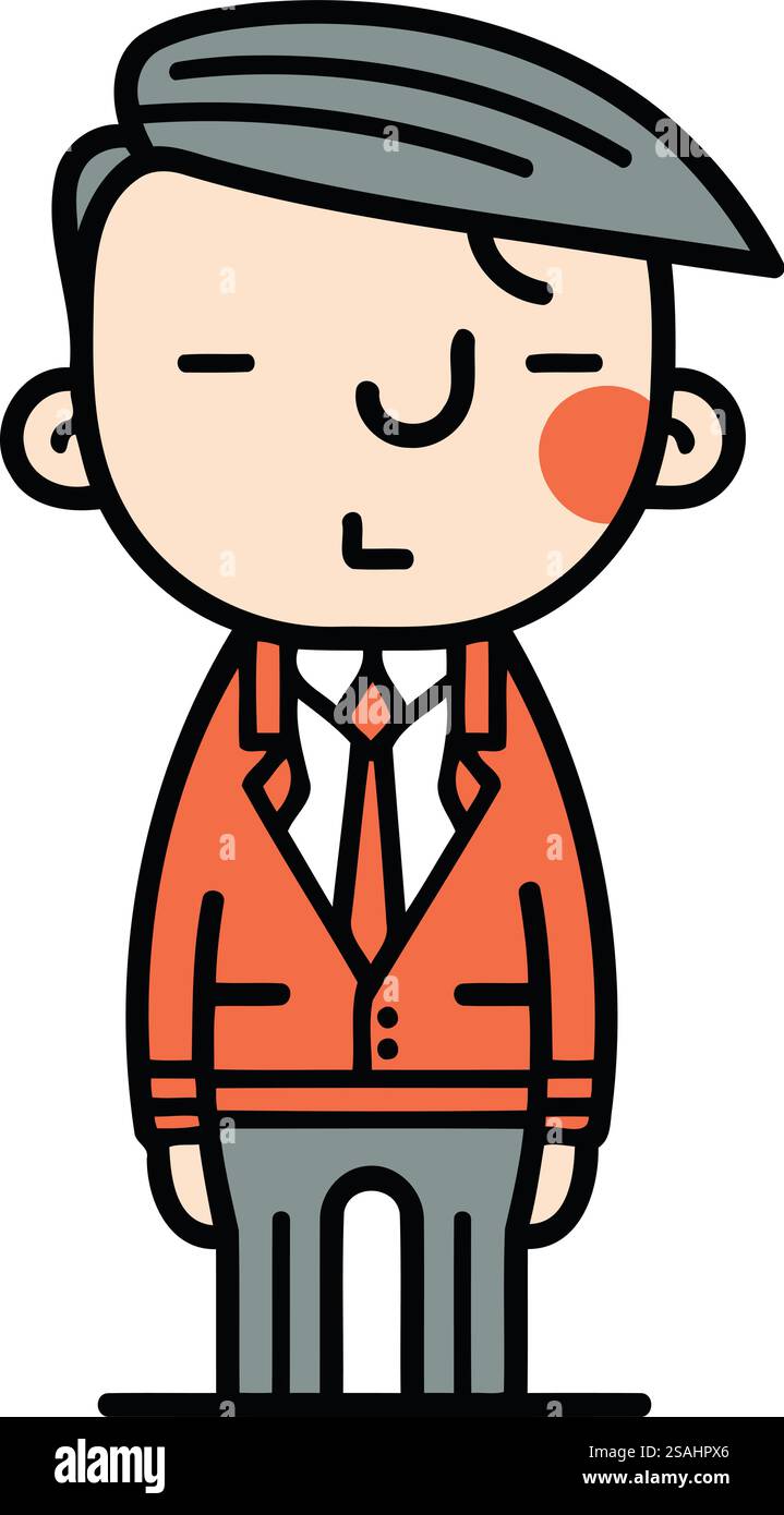 Homme d'affaires en costume. Illustration vectorielle d'un homme en costume. Illustration de Vecteur