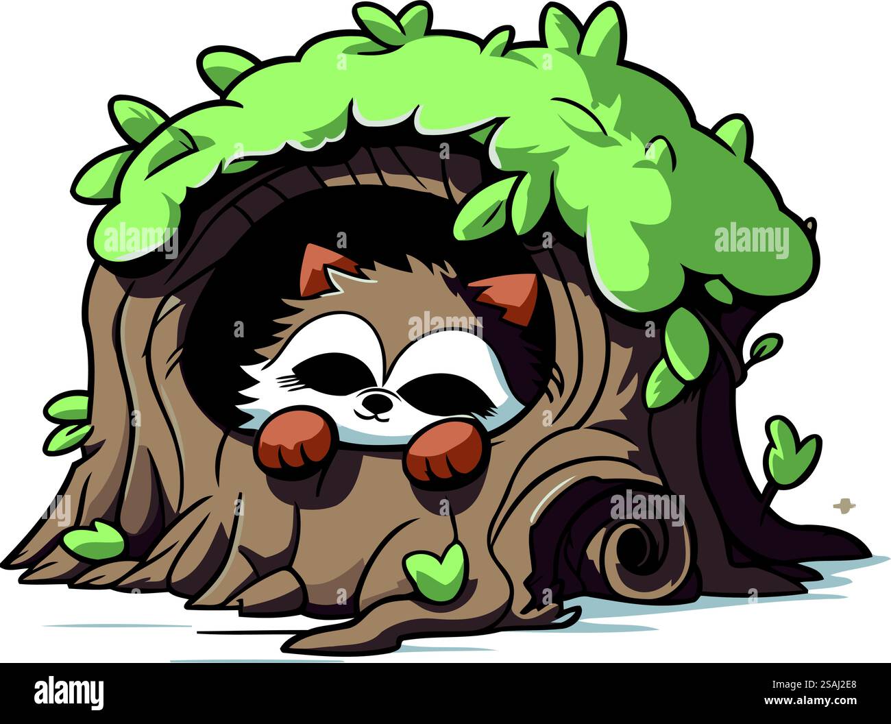 Mignon raton laveur dans une cabane dans les arbres. Illustration de dessin animé vectoriel. Illustration de Vecteur Mignon raton laveur dans une cabane dans les arbres. Illustration de dessin animé vectoriel. Illustration de Vecteur