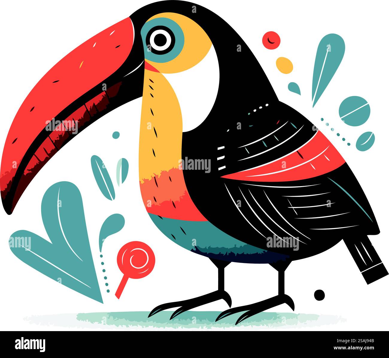 Oiseau toucan. Illustration vectorielle d'un oiseau toucan. Illustration de Vecteur