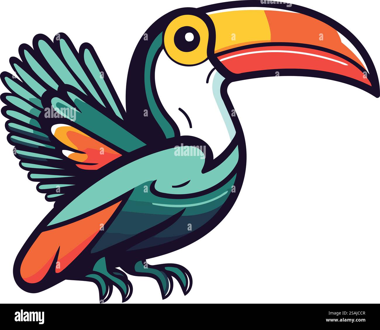 Oiseau toucan. Illustration vectorielle d'un oiseau toucan. Illustration de Vecteur