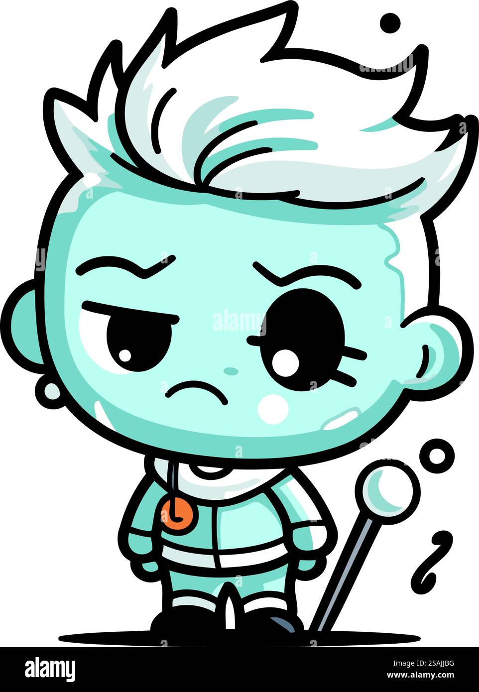 Mignon Cartoon Crying Baby Vector Illustration. Personnage mascotte Illustration de Vecteur