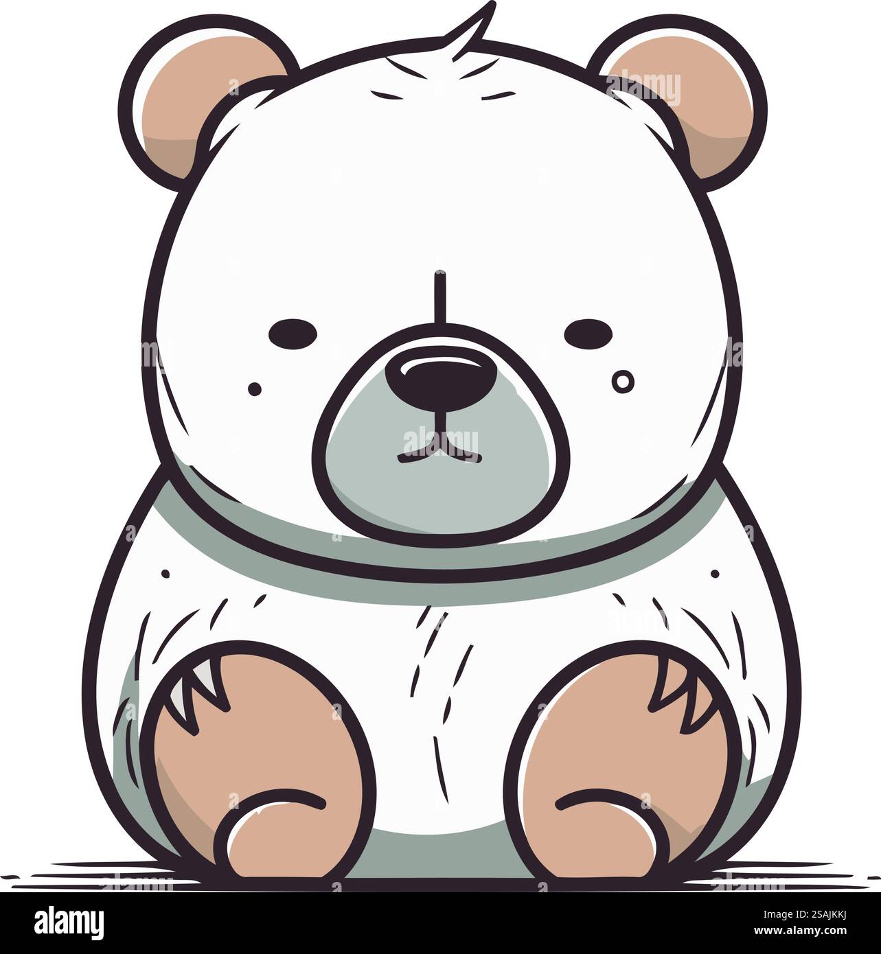 Illustration d'un ours polaire mignon Cartoon. Illustration vectorielle. Illustration de Vecteur