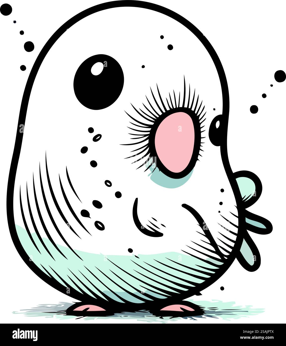 illustration d'un chouette de bande dessinée mignon isolé sur un fond blanc. Illustration de Vecteur