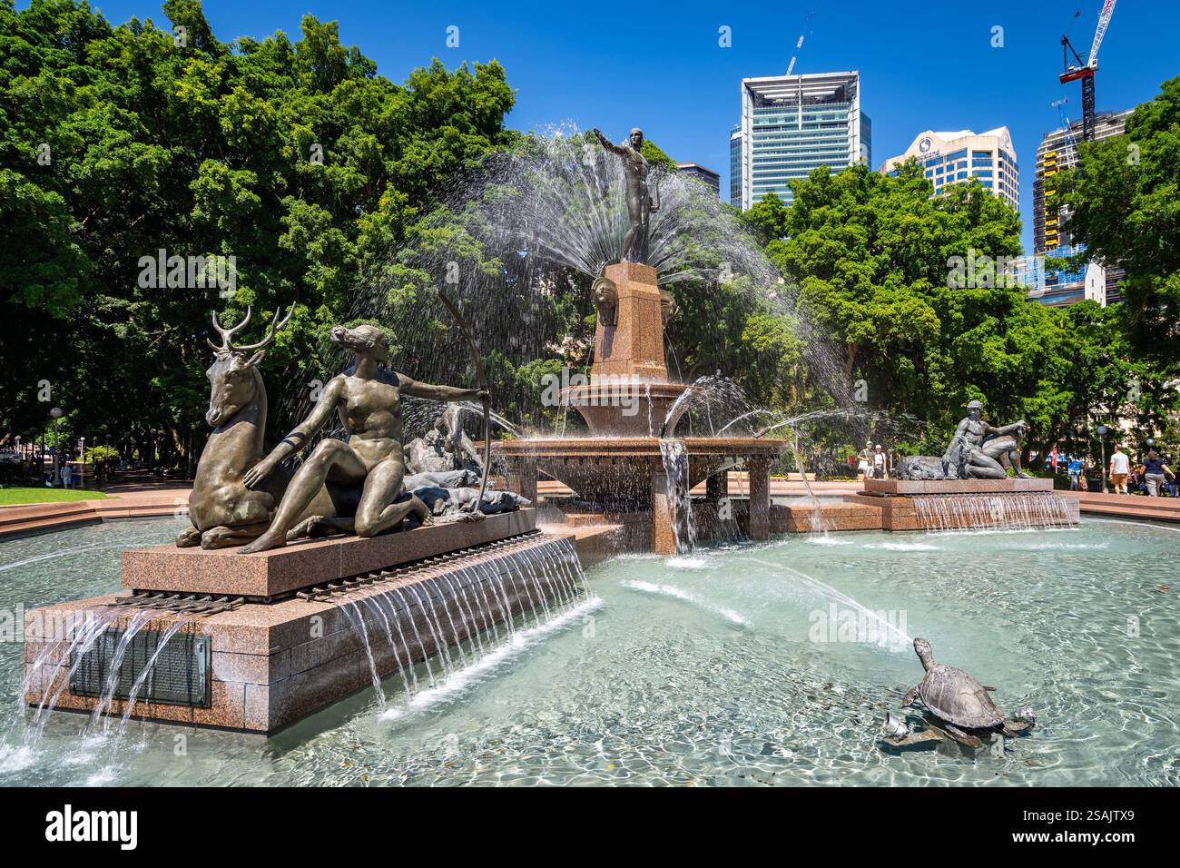 Sydney, Nouvelle-Galles du Sud, Australie - fontaine Archibald Memorial dans Hyde Park Banque D'Images