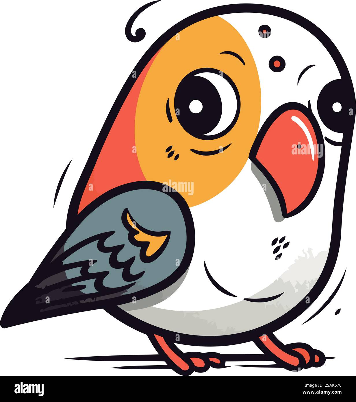 Bullfinch. Illustration vectorielle d'un bullfinch mignon. Illustration de Vecteur