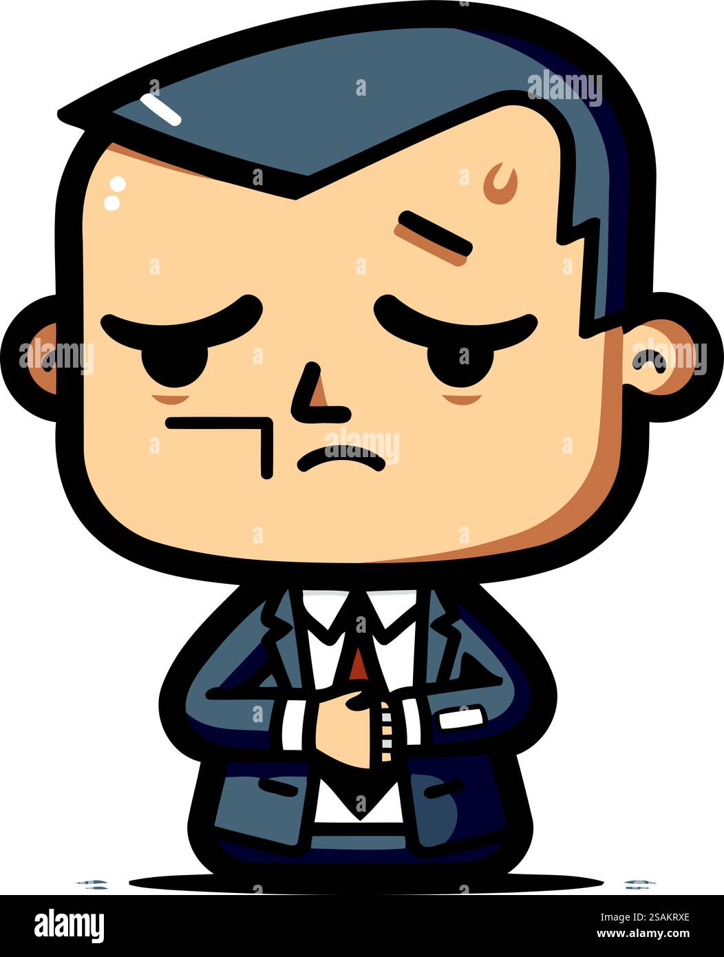 Angry Boss Cartoon Illustration vectorielle Illustration de Vecteur