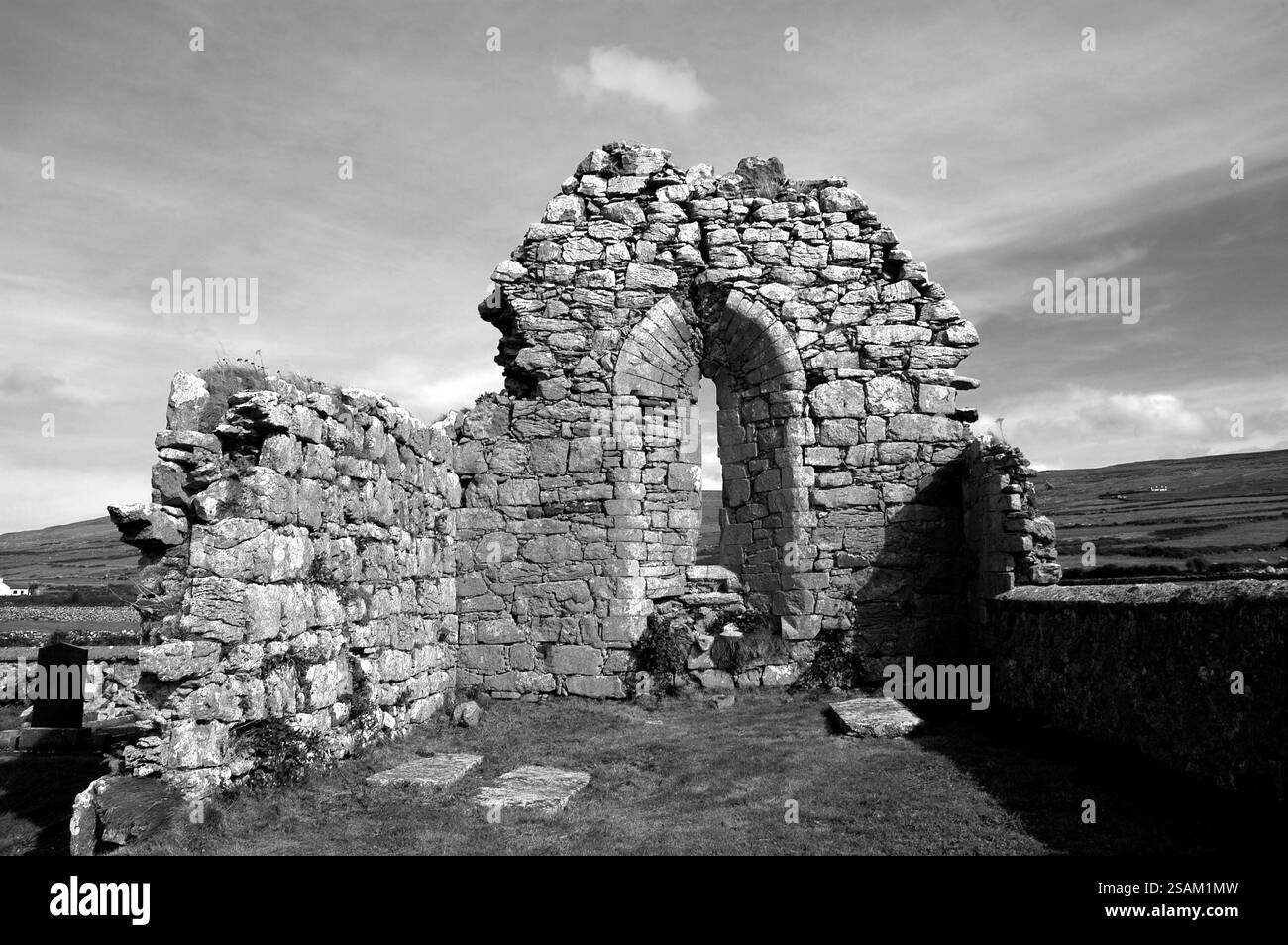 Paysage spectaculaire de la région de Burren dans le comté de Clare, Irlande. Substratum rocheux karstique exposé au parc national de Burren Banque D'Images
